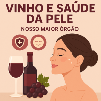 Vinho e Saúde da Pele – Nosso Maior Órgão Você sabia que o vinho, além de ser uma bebida milenar cheia de história e sabor, é também um verdadeiro aliado da saúde da pele – nosso maior órgão? Essa relação entre vinho e saúde da pele vai muito além do senso comum. Estudos recentes vêm revelando como os compostos presentes no vinho